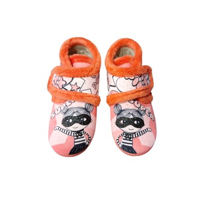 Zapatillas casa abotinadas con velcro Vulca Bicha 1088 Super Girl Zapatillas casa abotinadas con velcro Vulca Bicha 1088 Super Girl