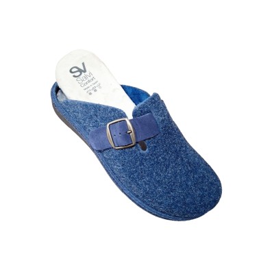 Zapatillas casa Salvi Elfo Zueco Hebilla Azul plantilla extraíble Zapatillas casa Salvi Elfo Zueco Hebilla Azul plantilla extraíble