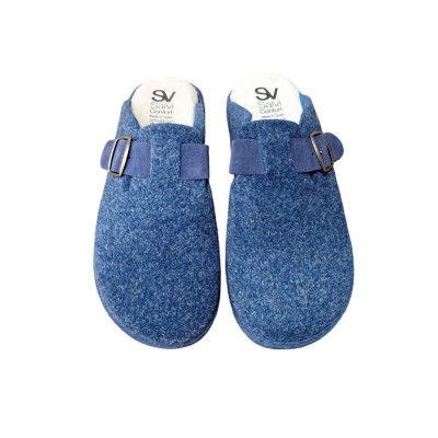 Zapatillas casa Salvi Elfo Zueco Hebilla Azul Cómodas 1 Zapatillas casa Salvi Elfo Zueco Hebilla Azul Cómodas 1