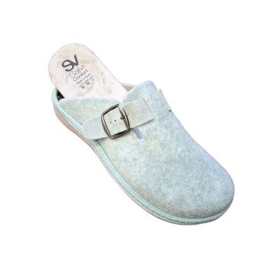 Zapatillas casa Salvi Elfo Zueco Hebilla Verde Cómodas plantilla extraíble Zapatillas casa Salvi Elfo Zueco Hebilla Verde Cómodas plantilla extraíble