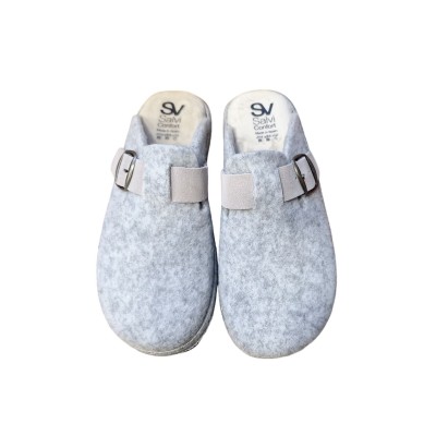 Zapatillas casa Salvi Elfo Zueco Hebilla Hielo Cómodas