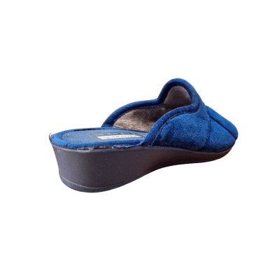 Zapatillas con cuña Casadona 081 Terciopelo Marino cuña alta Zapatillas con cuña Casadona 081 Terciopelo Marino cuña alta