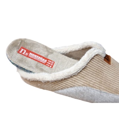 Zapatillas casa Norteñas 19 192 Pana Beige plantilla extraíble Zapatillas casa Norteñas 19 192 Pana Beige plantilla extraíble