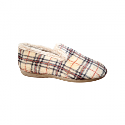 Zapatillas cerradas Vulca Bicha 637 Paño Cuadros Beige 1 Zapatillas cerradas Vulca Bicha 637 Paño Cuadros Beige 1