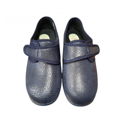 Zapato / Zapatilla Ancho Especial J´ortega 1861 Velcro Licra Marino Zapato / Zapatilla Ancho Especial J´ortega 1861 Velcro Licra Marino