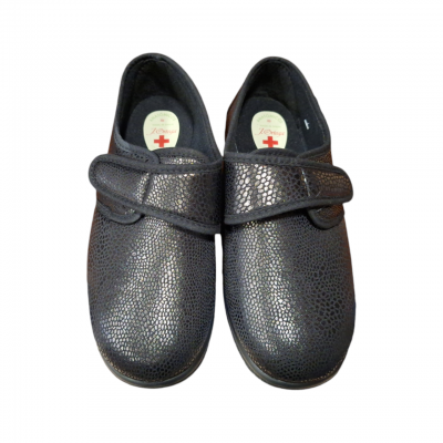 Zapato / Zapatilla Ancho Especial J´ortega 1861 Velcro Licra Negro Zapato / Zapatilla Ancho Especial J´ortega 1861 Velcro Licra Negro