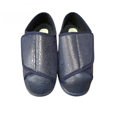 Zapato / Zapatilla Ancho Especial J´ortega 1869 Velcro Licra Marino