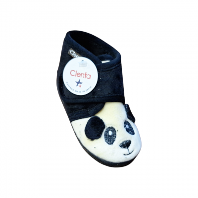 Zapatillas animalitos botita velcro Cienta 133026 Panda 2 Zapatillas animalitos botita velcro Cienta 133026 Panda 2