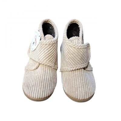 Zapatillas botita velcro Cienta 133049 Pana Beige Zapatillas botita velcro Cienta 133049 Pana Beige