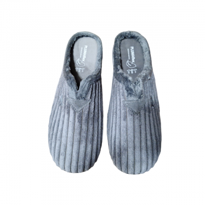 Zapatillas Pluma Flex 12027 descalza pana Gris Zapatillas Pluma Flex 12027 descalza pana Gris