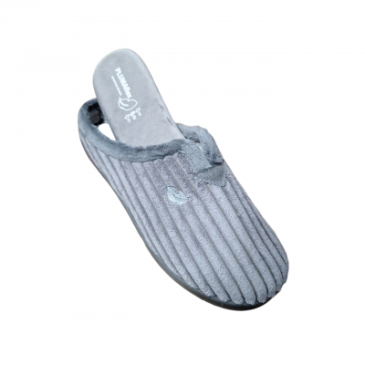 Zapatillas Pluma Flex 12027 descalza pana Gris plantilla extraíble Zapatillas Pluma Flex 12027 descalza pana Gris plantilla extraíble