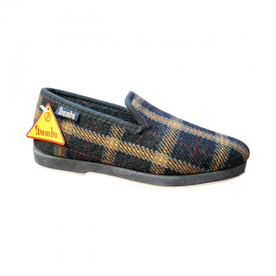 Zapatillas paño cuadros WAMBA 231 Forro de paño Gris Zapatillas paño cuadros WAMBA 231 Forro de paño Gris
