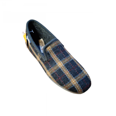 Zapatillas paño cuadros WAMBA 231 Forro de paño Gris 2 Zapatillas paño cuadros WAMBA 231 Forro de paño Gris 2