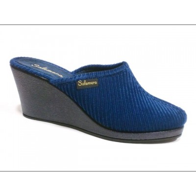 Zapatillas casa cuña Súper Salemera CA14373 Panabol Marino