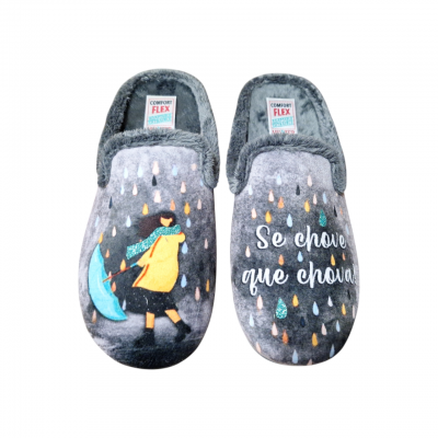 Zapatillas casa divertidas Muyter 322 Galegadas "Se chove que chova" Zapatillas casa divertidas Muyter 322 Galegadas "Se chove que chova"