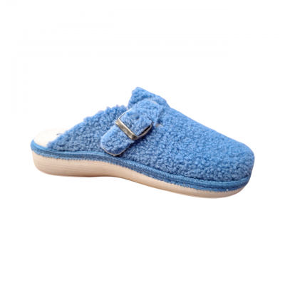 Zapatillas para casa cómodas Salvi Teddy Zueco Hebilla Indigo