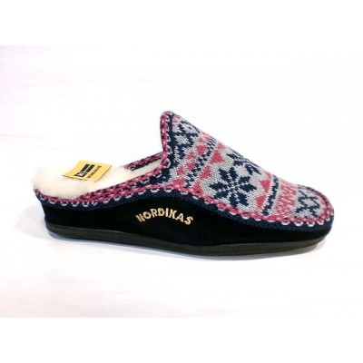 Zapatillas Nordikas 1500 Edel Weis punto forro borreguito