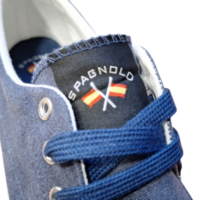 Zapatillas lona Spagnolo 40022 Marino detalle en lengueta Zapatillas lona Spagnolo 40022 Marino detalle en lengueta