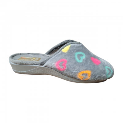 Zapatillas Andrea 411 Corazones Gris Zapatillas Andrea 411 Corazones Gris