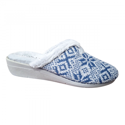 Zapatillas casa con cuña Muro 6301 Punto Azul Zapatillas casa con cuña Muro 6301 Punto Azul