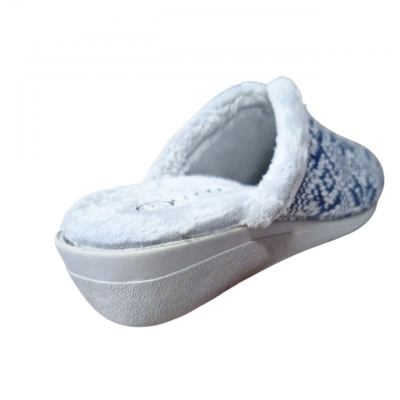 Zapatillas casa con cuña Muro 6301 Punto Azul con cuña alta Zapatillas casa con cuña Muro 6301 Punto Azul con cuña alta