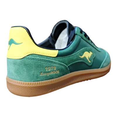 Deportivas Kangaroos K90 Verde detalle en talón Deportivas Kangaroos K90 Verde detalle en talón