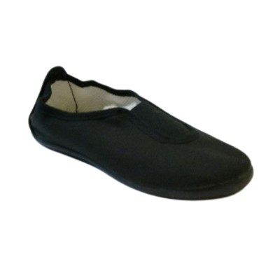 Zapatillas de gimnasia negras con elástico en el empeine Zapatillas de gimnasia negras con elástico en el empeine