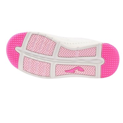 Deportivas Joma Play de velcro y con puntera de goma de color blanco y fucsia