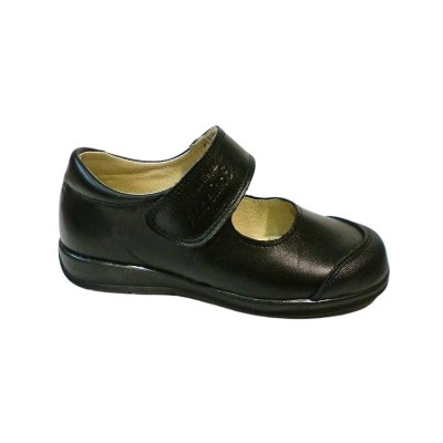 Merceditas calzado de colegio para niñas color negro con velcro y puntera goma Angelitos Merceditas calzado de colegio para niñas color negro con velcro y puntera goma Angelitos