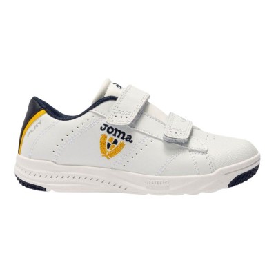 Deportivas Joma Play con cierre de velcro y puntera de goma de color blanco y amarillo. Cazado para niños Deportivas Joma Play con cierre de velcro y puntera de goma de color blanco y amarillo. Cazado para niños