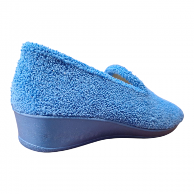 Zapatillas casa cuña Muyter 700 Rizo Azul con cuña Zapatillas casa cuña Muyter 700 Rizo Azul con cuña