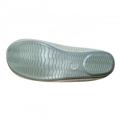 Zapatillas casa Norteñas 9-50 Rizo Kaki piso goma