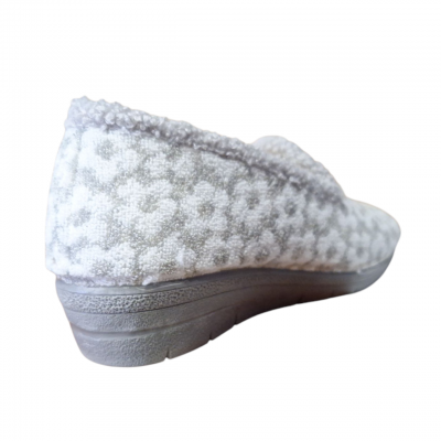 Zapatillas casa cuña Zels 3508 Rizo Flor Gris media cuña Zapatillas casa cuña Zels 3508 Rizo Flor Gris media cuña