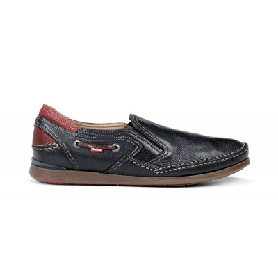 Zapatos Fluchos 9883 Mariner piel elásticos Marino