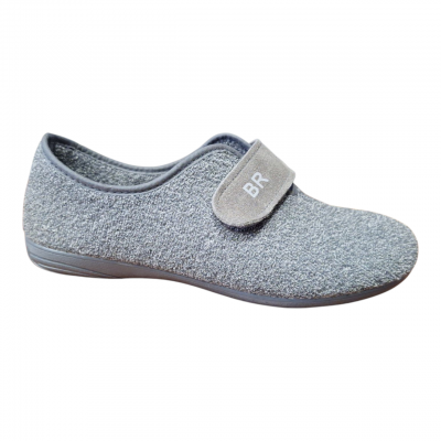 Zapatillas anchas Biorelax 13918 Velcro Rizo Gris