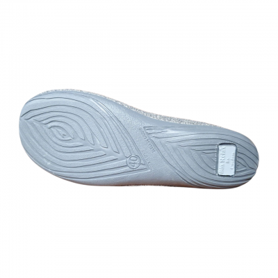 Zapatillas anchas Biorelax 13918 Velcro Rizo Gris piso goma