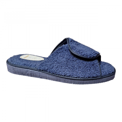 Zapatillas casa anchas Huran  270Z velcro Marino