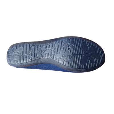 Zapatillas casa Muro 404 rizo algodón Marino piso goma