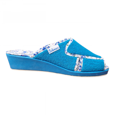 Zapatillas casa Salemera 71145 rizo abierta Turquesa