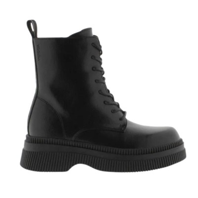 Bota Militar Mujer Victoria 301103 Dublin efecto piel Negro