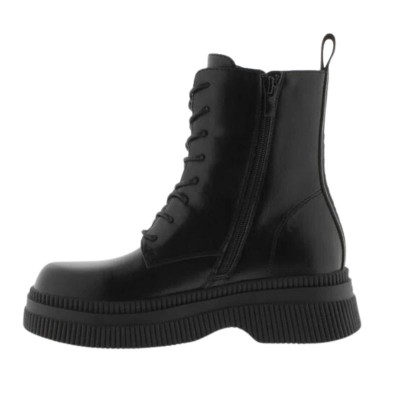 Bota Militar Mujer Victoria 301103 Dublin efecto piel Negro cremallera parte interior