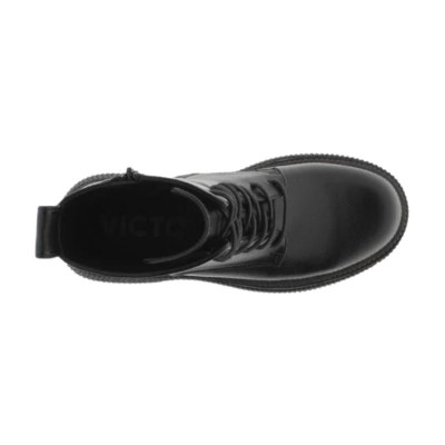 Bota Militar Mujer Victoria 301103 Dublin efecto piel Negro vista superior