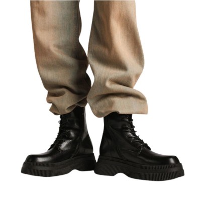 Bota Militar Mujer Victoria 301103 Dublin efecto piel Negro