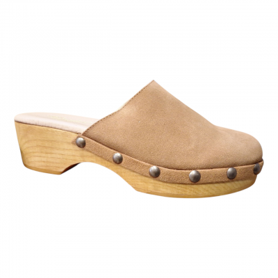 Zuecos Trisoles 1039 Ante efecto madera Tostado