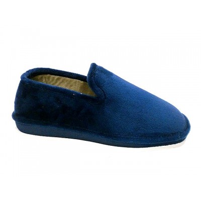 Zapatillas de casa para hombre cerradas antelina aterciopelada Moda de España Marino