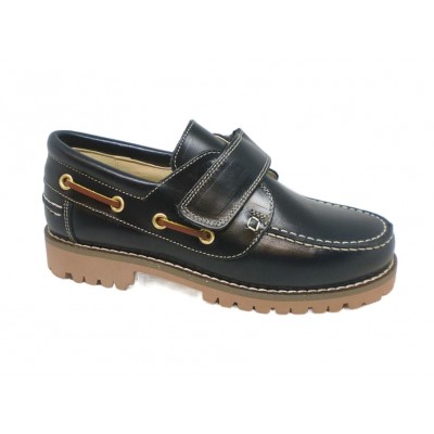 Zapato colegial Náutico con Velcro