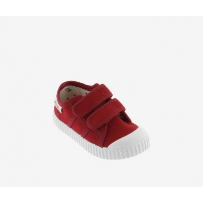 Basket Lona Velcro puntera goma Victoria 36606 Rojo/Carmin