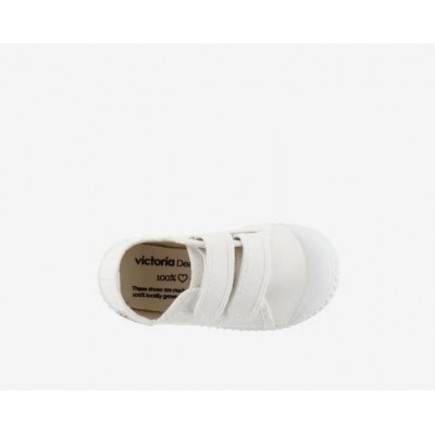 Basket Lona Velcro puntera goma Victoria 36606 Blanco