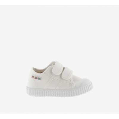 Basket Lona Velcro puntera goma Victoria 36606 Blanco