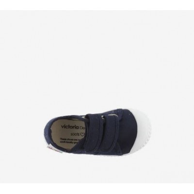 Basket Lona Velcro puntera goma Victoria 36606 Marino